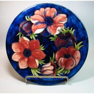 Walter Moorcroft Anemone Pattern Plate